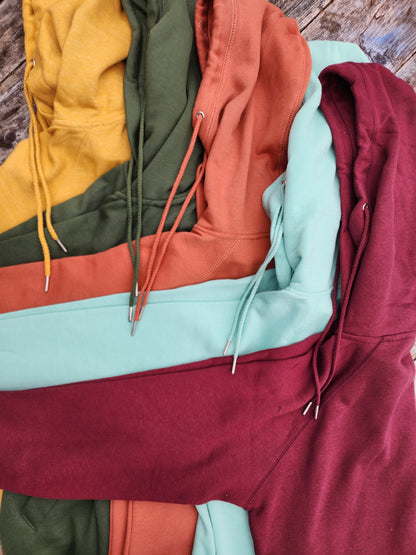 Pacific Northwest embroidered funnel neck hoodie