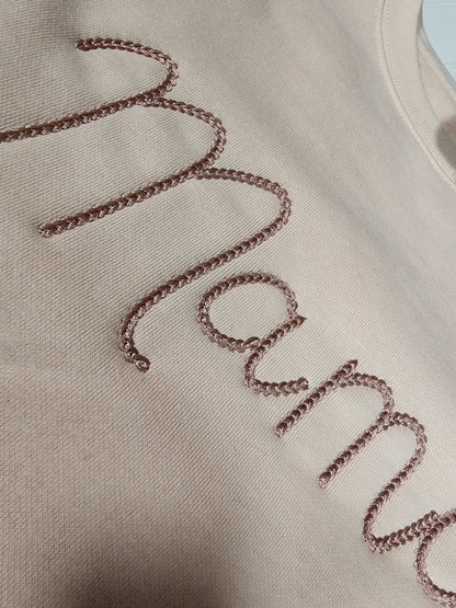 Mama chain stitch Crewneck Sweatshirt