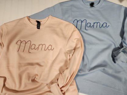 Mama chain stitch Crewneck Sweatshirt