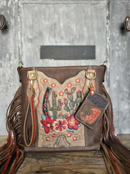 Cowgirl Cactus Fringe Bag