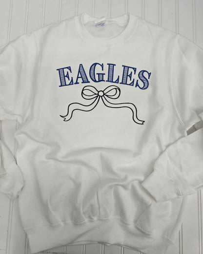 Eagles Bow Crewneck Embroidered