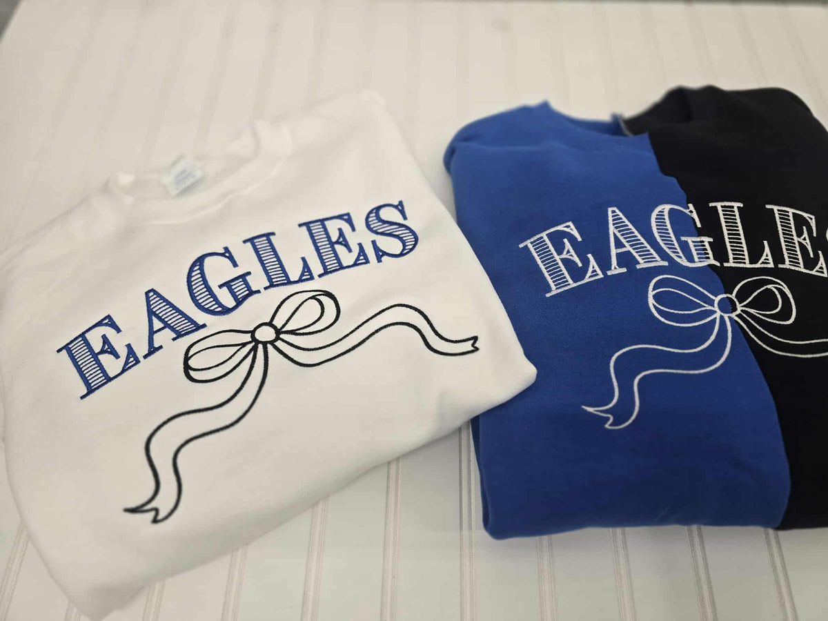 Eagles Bow Crewneck Embroidered