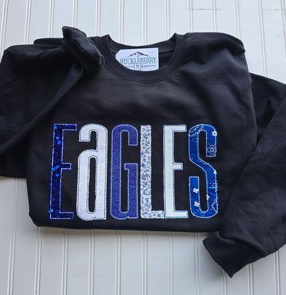 Mixed Media Applique Sweatshirt