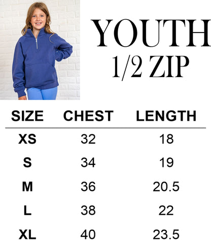 Baseball Bow Embroidered 1/2 Zip