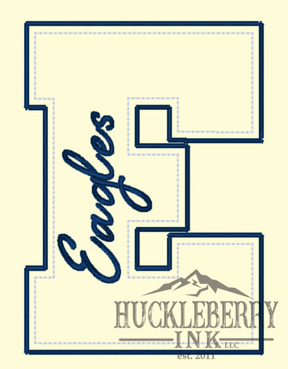 Custom Varsity Letter Embroidered Hoodie or Crewneck