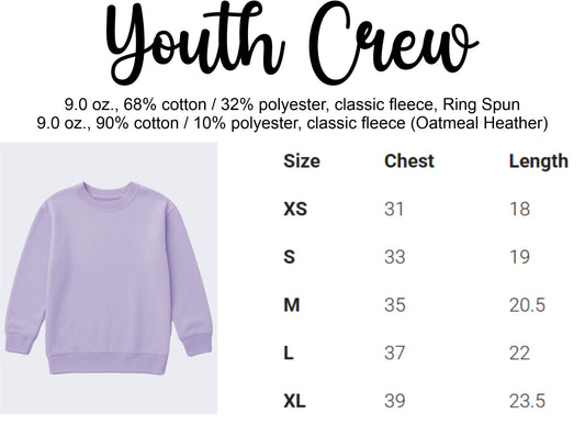 Any Word Sequin Embroidered Sweatshirt | YOUTH Hoodie or Crew
