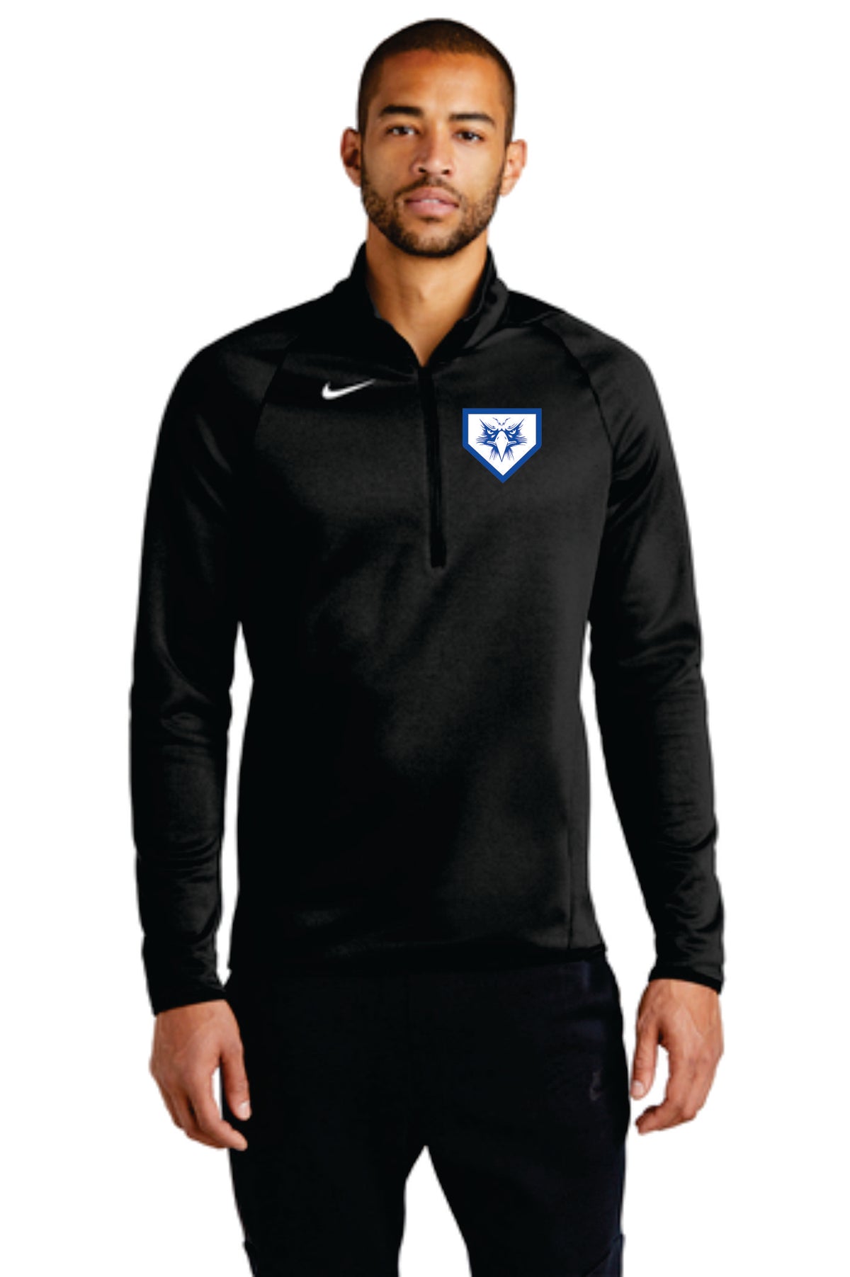 Elma Eagles Baseball Embroidered Nike 1/4 Zip