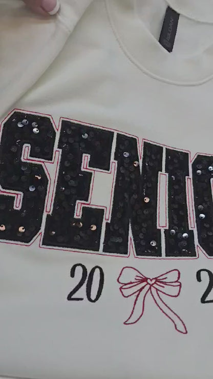 Senior 2026 Sequin embroidered Crewneck