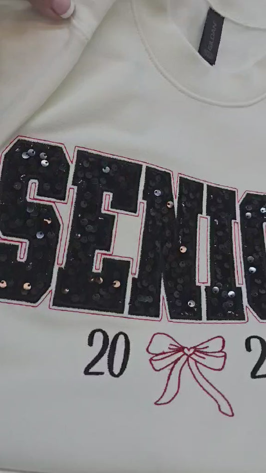 Senior 2026 Sequin embroidered Crewneck