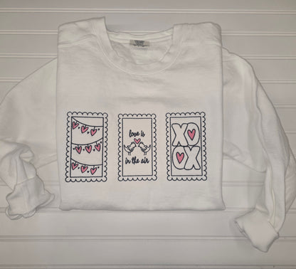 Love is in the Air Embroidered Crewneck