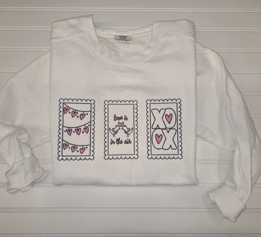 Love is in the Air Embroidered Crewneck