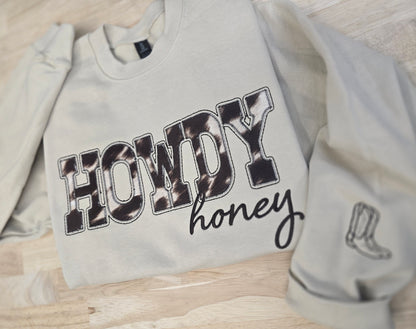 Howdy Honey applique crewneck