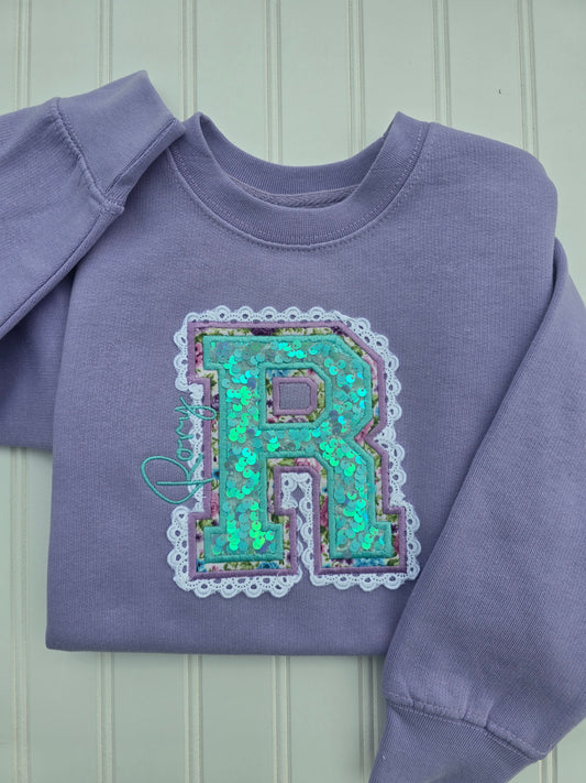 Toddler Sequin Embroidered Crewneck