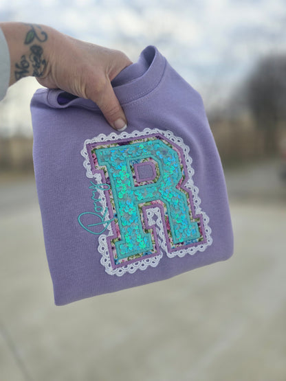 Toddler Sequin Embroidered Crewneck