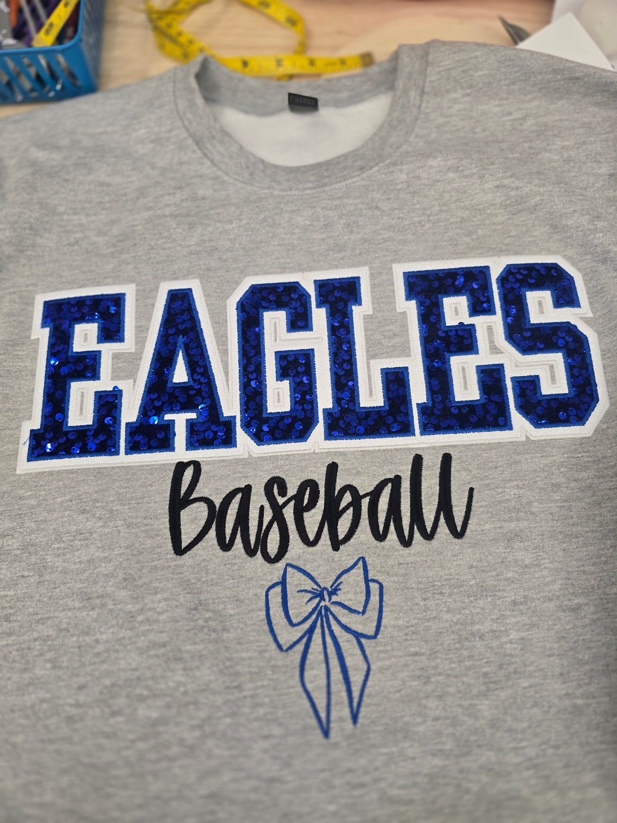 Elma Eagles Sequin Baseball