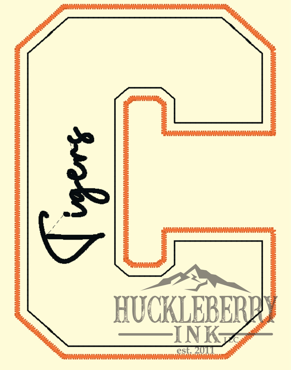 Custom Varsity Letter Embroidered Hoodie or Crewneck