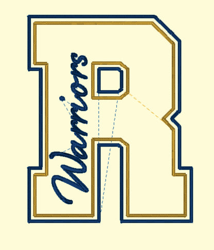 Custom Varsity Letter Embroidered Hoodie or Crewneck