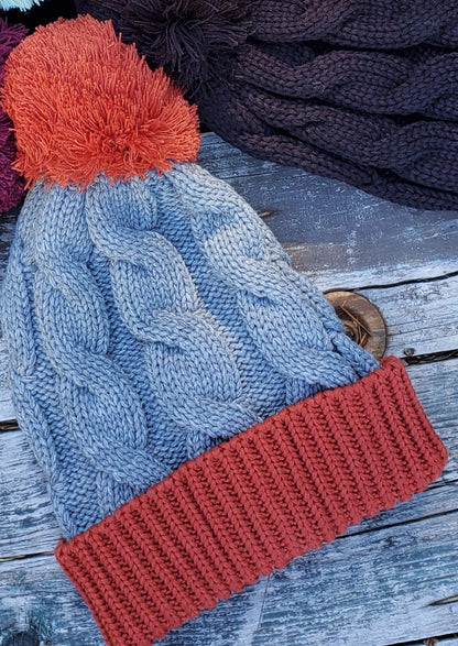 PNW Leather Patch Beanie