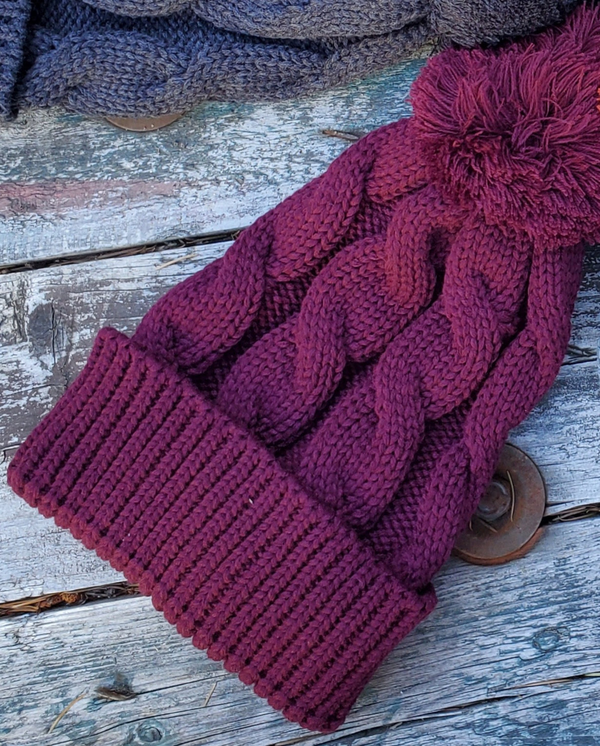 PNW Leather Patch Beanie