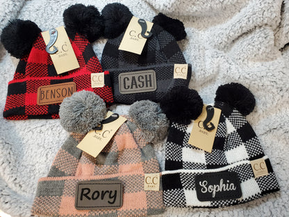Custom Plaid Baby Beanie