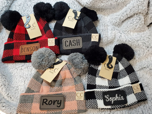 Custom Plaid Baby Beanie