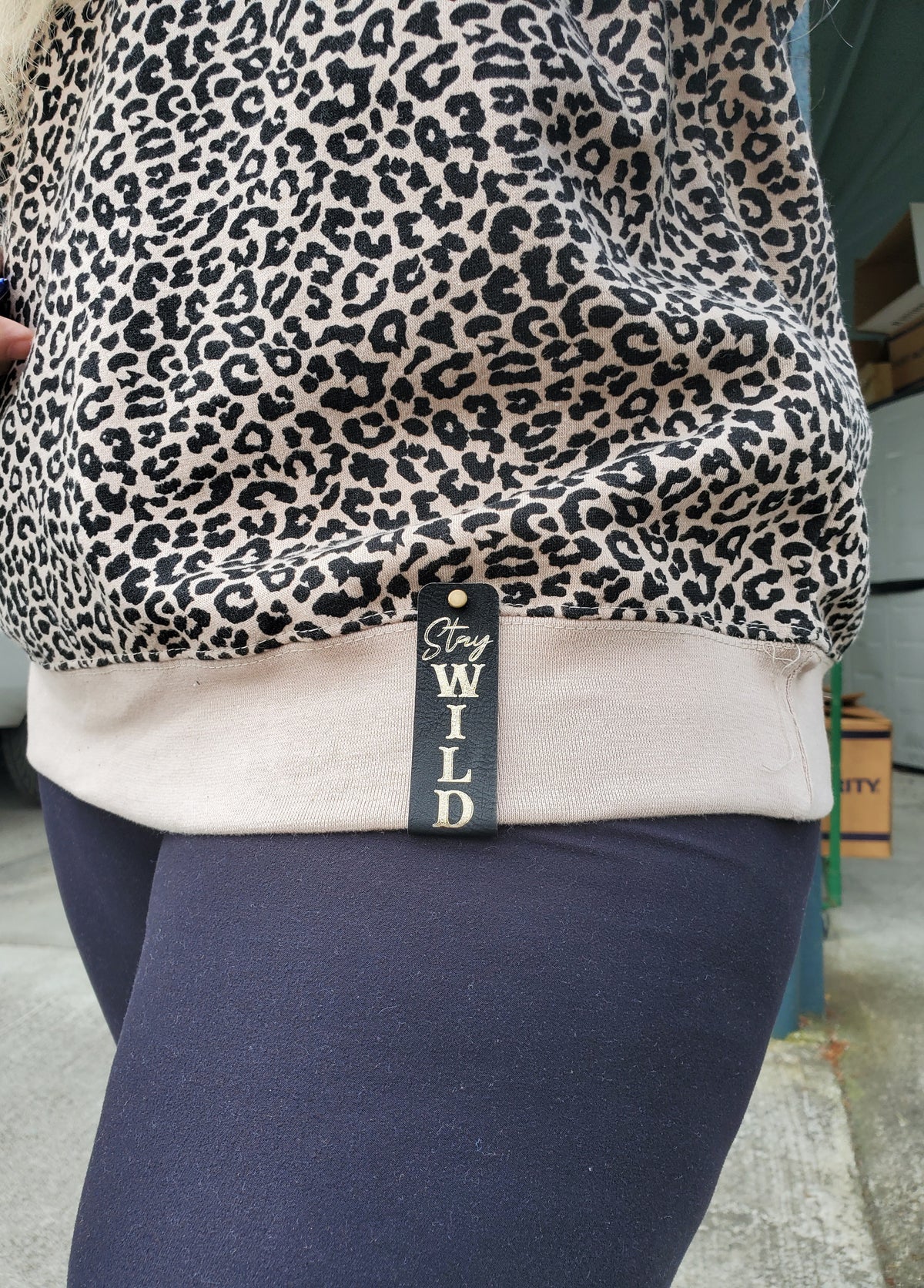 Leopard 1/4 Zip sweatshirt