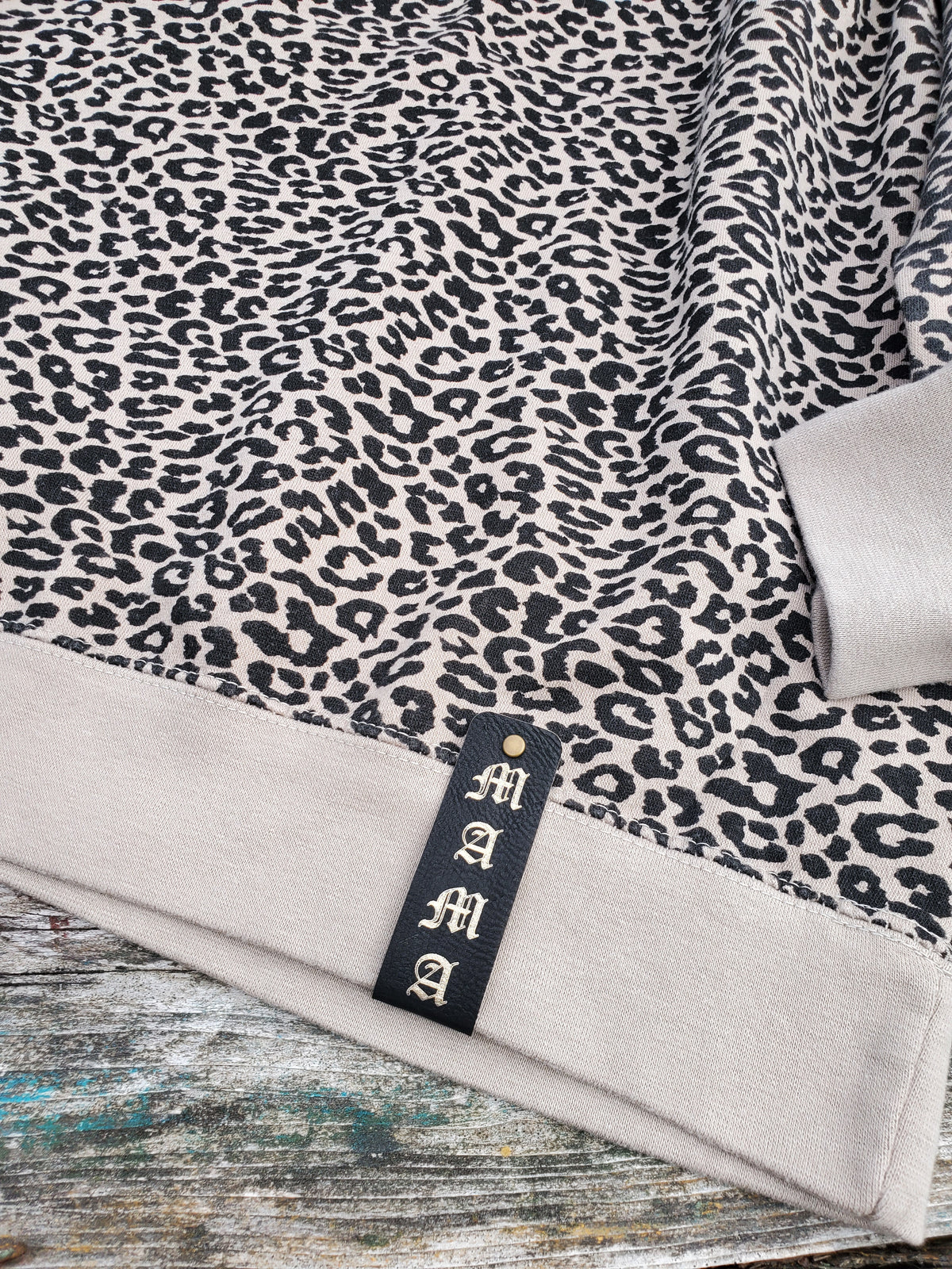 Leopard 1/4 Zip sweatshirt